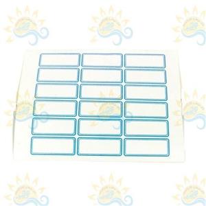 برچسب نام دور آبی - برچسب نام حاشیه آبی رنگ - اتیکت قیمت دور آبی 