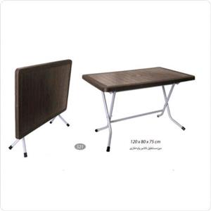 میز مستطیل تاشو ابعاد 120 در 80 سانت -حصیری