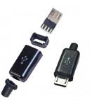 کانکتور USB Micro نری (Plug) به همراه کاور مشکی