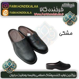 نعلین چرم ایرانی طبی مشکی