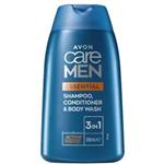 شامپو، نرم کننده و شستشوی بدن Avon Care Men Essential 3 in 1 200 میلی لیتر  برند آون Avon