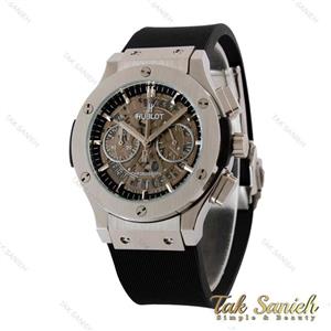 ساعت هابلوت زنانه صفحه اسکلتون قاب سیلور Hublot 5197 G 