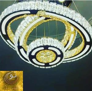 خرید و قیمت لوستر مدرن کهکشانی آویز گرد سایز 50-30-15(با طرح پلکسی)