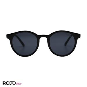 عینک آفتابی با فریم گرد، مشکی رنگ و لنز دودی تیره وینتیج مدل Z3289
