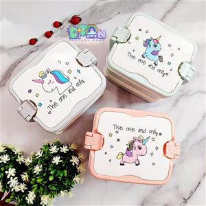 ظرف غذا دوطبقه طرح یونیکورن