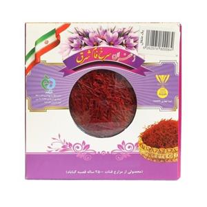 زعفران نگین رویال عیار بالا، سرخ فام شرق، یک مثقال  (4.608 گرم)، بسته بندی شیک(خاتم کاری داخل جعبه) 