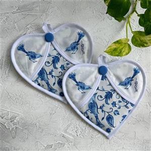 دستگیره قلبی مخمل نسوز مدل پروا طرح 58