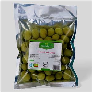 زیتون خوراکی وکیوم باهسته ویژه هردنی 350 گرمی 