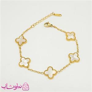 دستبند دخترانه مدل ونکلیف سفید
