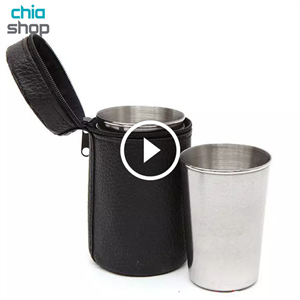 لیوان استیل کاور چرمی