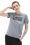تی شرت طوسی یقه خدمه طرح چاپی مدل ساده آستین کوتاه زنانه ونس Vans (برند آمریکا)