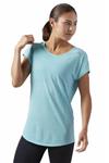 تی شرت آبی یقه گرد مدل ساده آستین کوتاه زنانه ریباک Reebok (برند انگلستان)