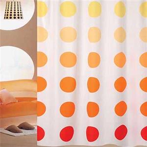 پرده حمام 180 × 200 رزین تاژ طرح نارنجی