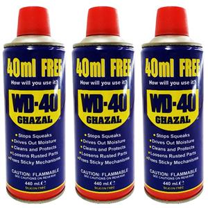 اسپری روان کننده غزال مدل WD-40 حجم 440 میلی لیتر بسته 3 عددی