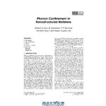 دانلود کتاب Phonon Confinement in Nanostructured Materials