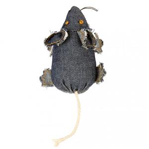 اسباب بازی گربه دوو پلاس مدل Denim Mouse With Catnip Duvo Plus Denim Mouse With Catnip Cat Toy