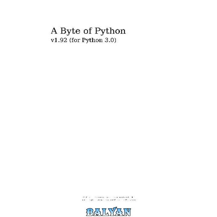 دانلود کتاب A Byte of Python 1.92