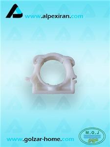 بست لوله روکار پلیمری سفید الپکس سایز 16 