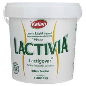 ماست کم چرب لاکتیویا کاله مقدار 1500 گرم Kalleh Lactivia Light Yoghurt 1500gr