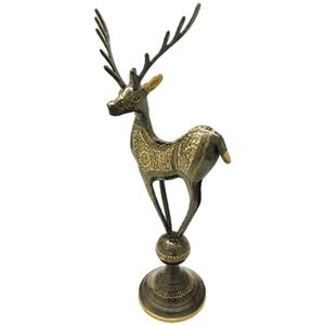 مجسمه برنزی جام هنر مدل آهو روی کره کد 10