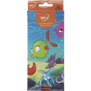 مداد رنگی 12 رنگ اسکای کد 121006