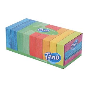 دستمال کاغذی تنو 150 برگ 2 لایه طرح رنگین کمان Teno Colored Stripes Tissue Paper 