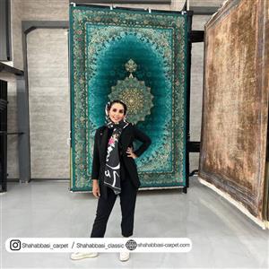 فرش ونوس کد 1200140 سبزآبی