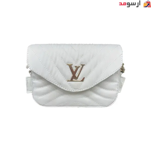 کیف ال وی دوشی دخترانه سفید پارچه ای کد 146