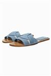 صندل اورجینال زنانه برند زارا Zara مدل FLAT DENIM SLIDER SANDALS کد 2629/110