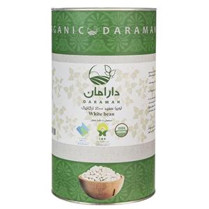 لوبیا سفید ارگانیک دارامان مقدار  900 گرمی Daraman Organic White Bean 0.9Kg