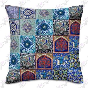 کوسن مخمل کاشی مرکب