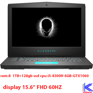 لپ تاپ الین ویر استوک ALIENWARE 15R4 I5-8300H 8G 1TB 128G GTX1060-6G