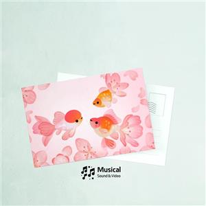 کارت پستال طرح ماهی کد 2048