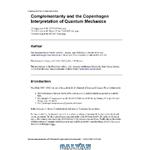 دانلود کتاب Complementarity and the Copenhagen Interpretation of Quantum Mechanics