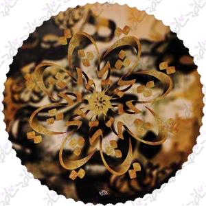 رومیزی مخمل گرد سنتی خط هیچ