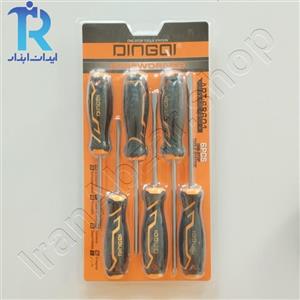 مجموعه پیچ گوشتی 6 عددی دینگی Dingqi 68601