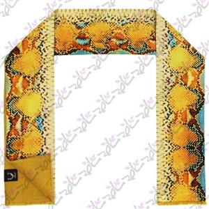 دستمال گردن پوست ماری زرد