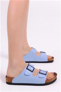 tonny black دمپایی  baby blue راحت کفی پلی دوبل سگک nubuck