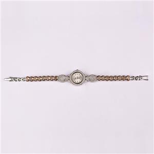 ساعت نقره طرح جواهری با نگین الکساندریت کد 0114