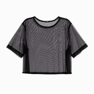 کراپ زنانه توری آستین کوتاه کد 3222