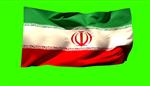 فوتیج پرده سبز پرچم ایران در وزش نسیم