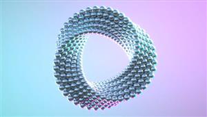 فوتیج موشن گرافیک سه بعدی حلقه انتزاعی در حال چرخش 