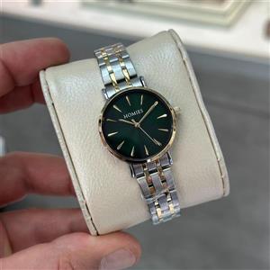 ساعت زنانه هومیس گرد دورنگ طلایی صفحه سبز HM23408s01-4