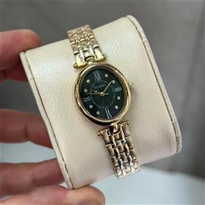 ساعت زنانه هومیس بیضی طلایی صفحه سبز HM23399s01-2