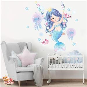 برچسب دیواری پری دریایی رو تاپ کد can042 