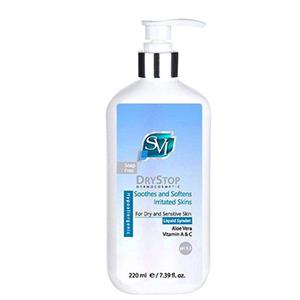 پن مایع غیر صابونی نرم کننده درای استاپ اس وی ای مناسب پوست های خشک و حساس 220 میلی لیتر SVI Dry stop liquid syndet For Dry And Sensetive Skins 220 ml