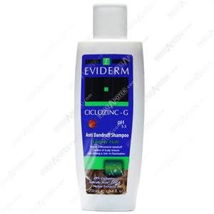 شامپو سیکلوزینک جی اویدرم ضد شوره مناسب موهای چرب 250 میلی گرم Eviderm Ciclozinc G Shampoo