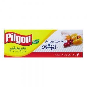 کیسه زیپ دار پیلگون مدل Zipgoon بسته 40 عددی Pilgon Zipgoon Zipper Bag Pack of 40