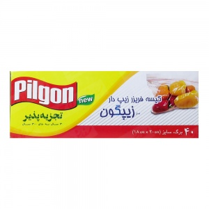 کیسه زیپ دار پیلگون مدل Zipgoon بسته 40 عددی Pilgon Zipper Bag Pack of 