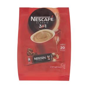 کافی میکس ۳ ۱ کلاسیک نسکافه ۲۰ عددی Nescafe 3 in 1 Coffee Powder Pack Of 20 